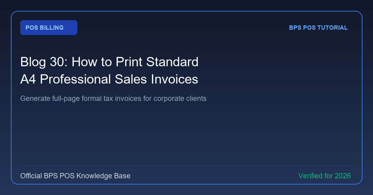How to Print Standard A4 Size Professional Sales Invoices