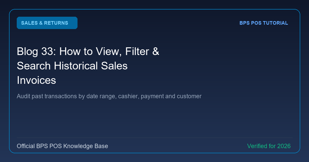How to View, Filter, and Search Historical Sales Invoices