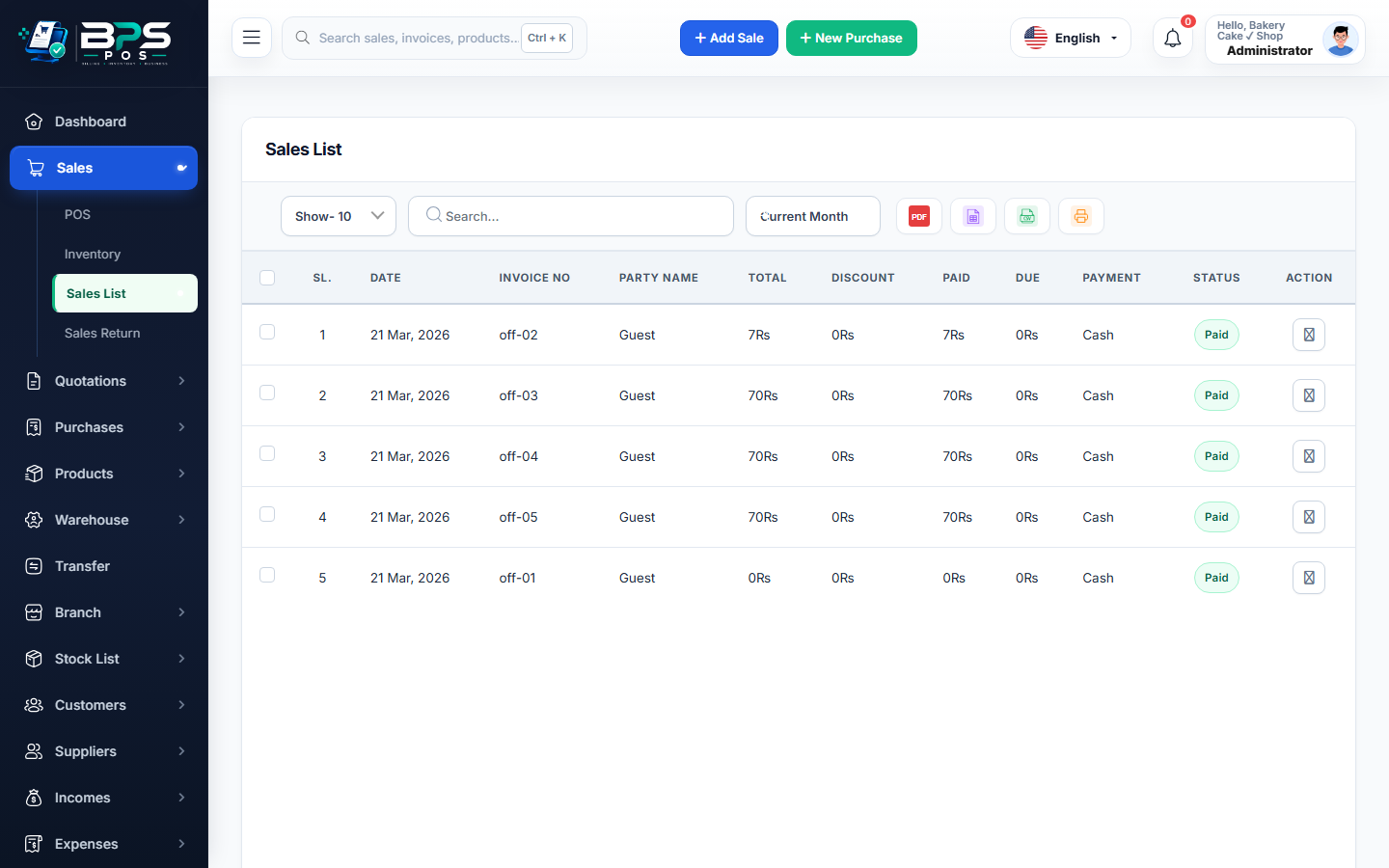BPS POS Multi-Dimensional Sales Reports Suite